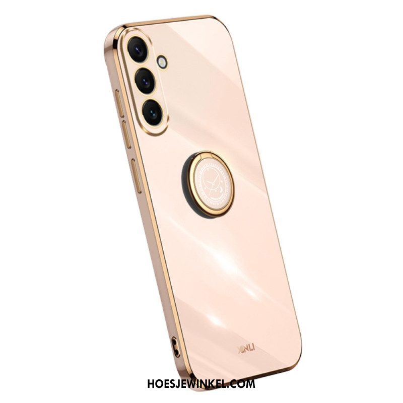 Hoesje voor Samsung Galaxy A54 5G Gouden Randen Met Ringondersteuning