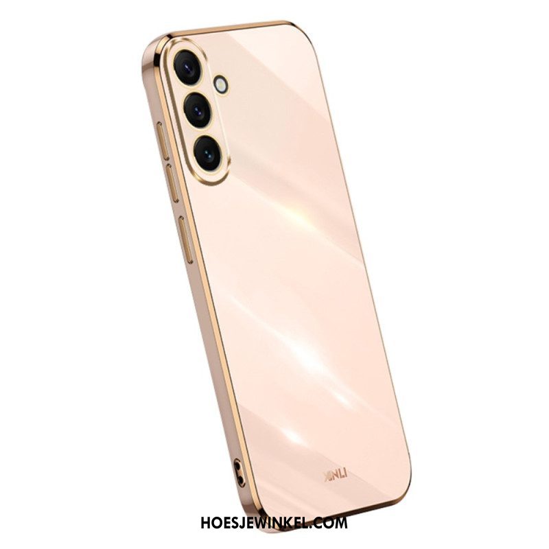 Hoesje voor Samsung Galaxy A54 5G Siliconen Gouden Randen