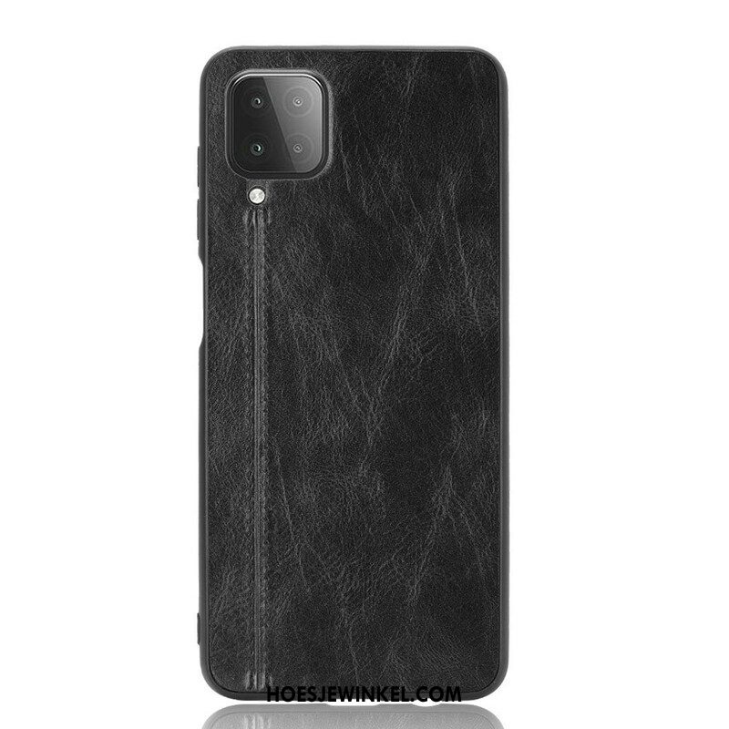 Hoesje voor Samsung Galaxy M12 / A12 Couture-leereffect