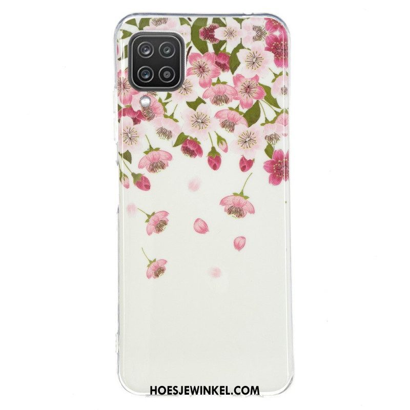 Hoesje voor Samsung Galaxy M12 / A12 Fluorescerende Bloemen