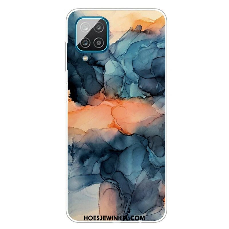 Hoesje voor Samsung Galaxy M12 / A12 Gekleurd Marmer