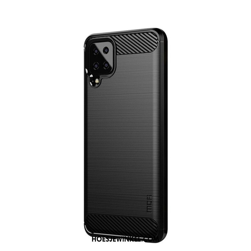 Hoesje voor Samsung Galaxy M12 / A12 Mofi Geborsteld Koolstofvezel