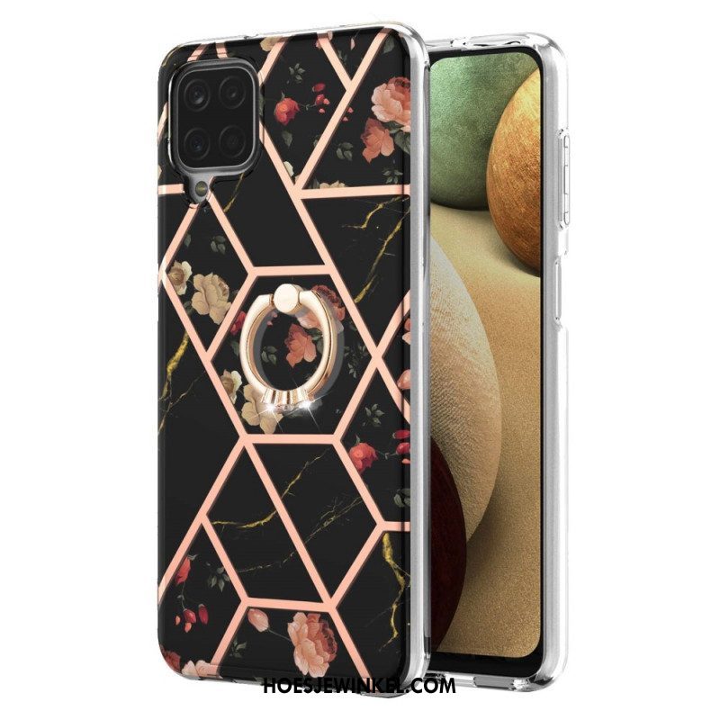 Hoesje voor Samsung Galaxy M12 / A12 Ringbeugel Bloemen