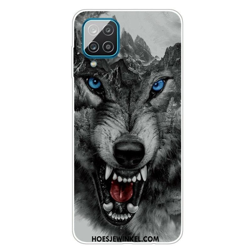 Hoesje voor Samsung Galaxy M12 / A12 Sublieme Wolf