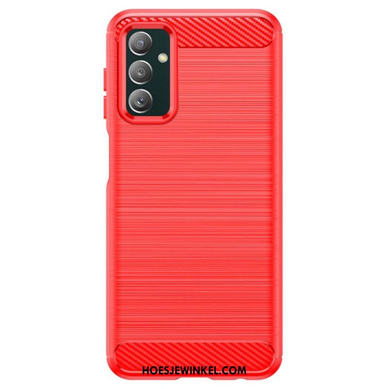 Hoesje voor Samsung Galaxy M13 Geborstelde Koolstofvezel