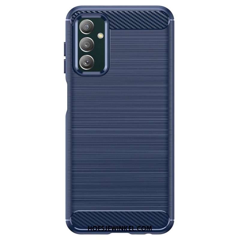 Hoesje voor Samsung Galaxy M13 Geborstelde Koolstofvezel