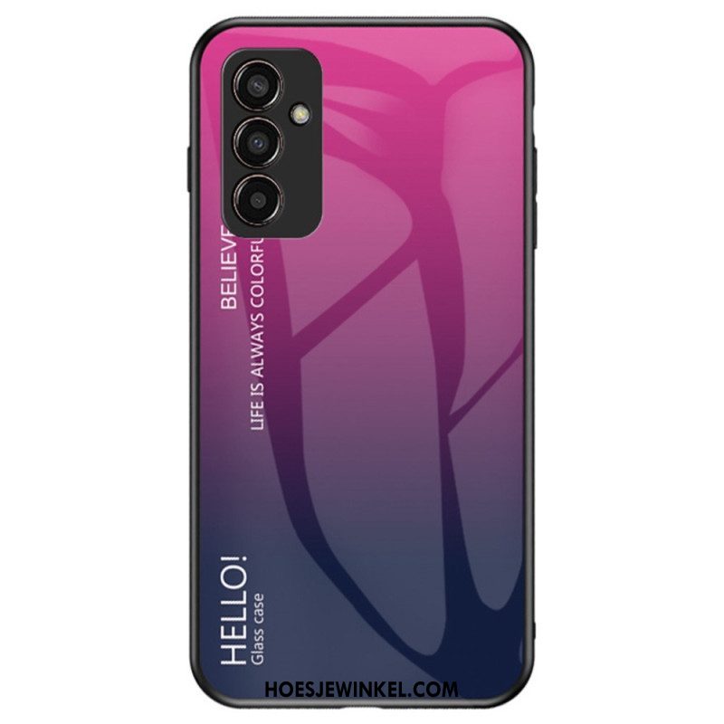 Hoesje voor Samsung Galaxy M13 Gehard Glas Hallo