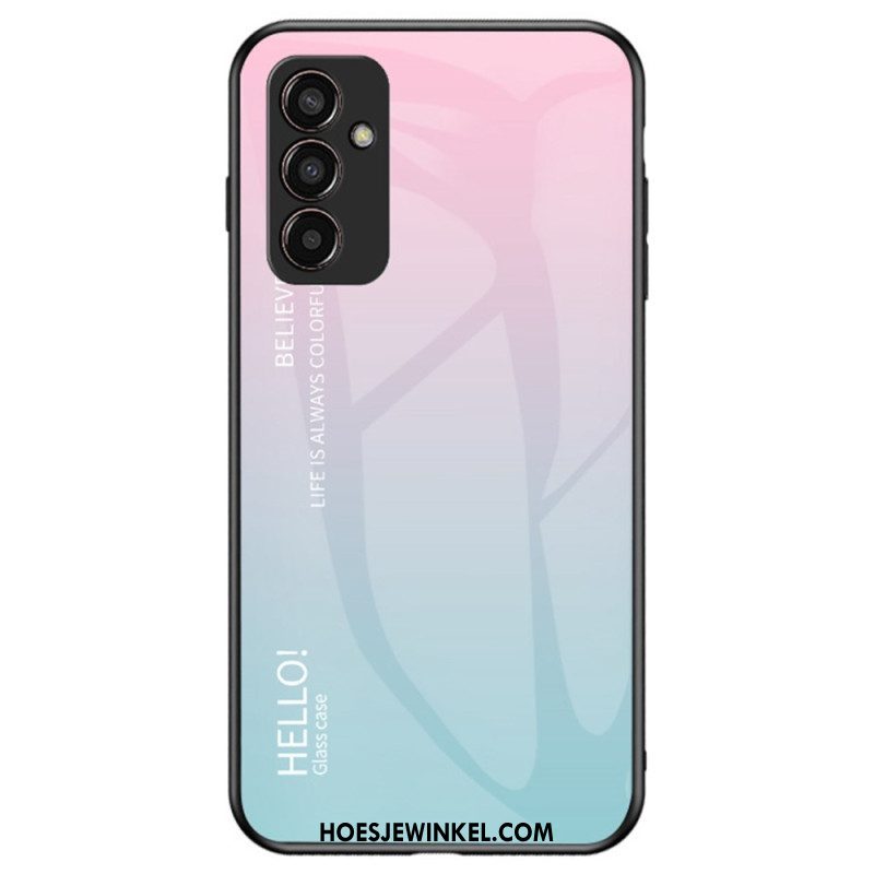 Hoesje voor Samsung Galaxy M13 Gehard Glas Hallo