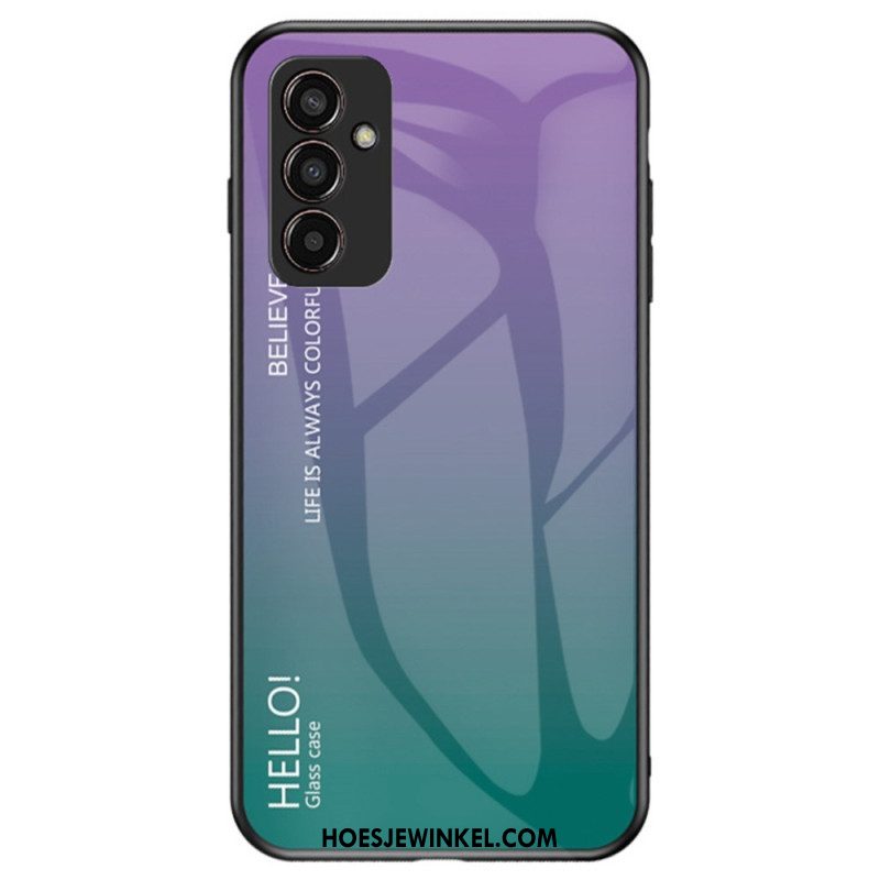 Hoesje voor Samsung Galaxy M13 Gehard Glas Hallo