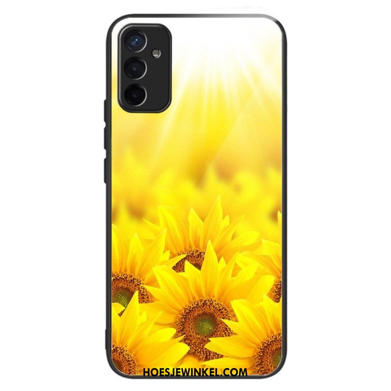 Hoesje voor Samsung Galaxy M13 Zonnebloemen Van Gehard Glas
