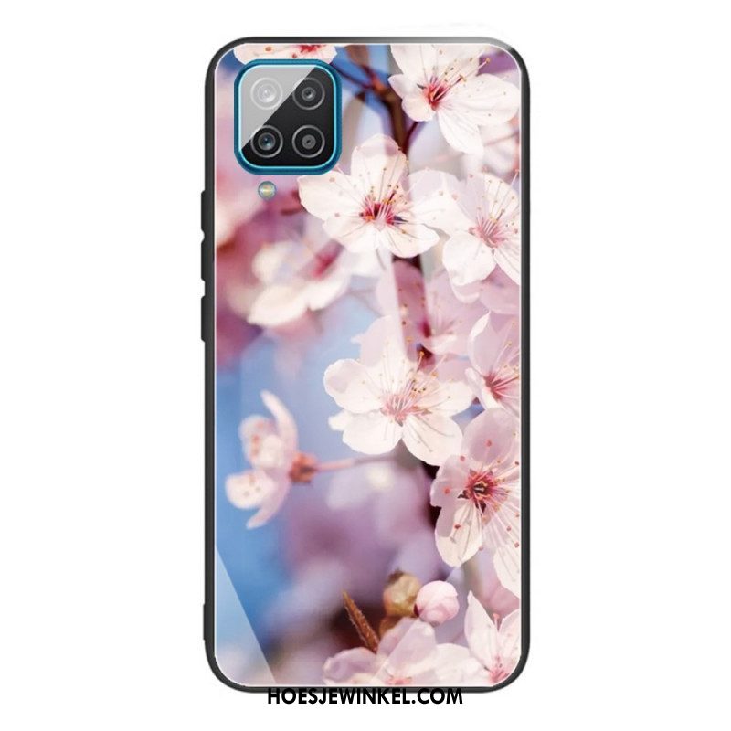 Hoesje voor Samsung Galaxy M32 Bloemen Van Gehard Glas