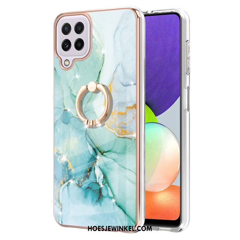 Hoesje voor Samsung Galaxy M32 Marmer Met Ringsteun