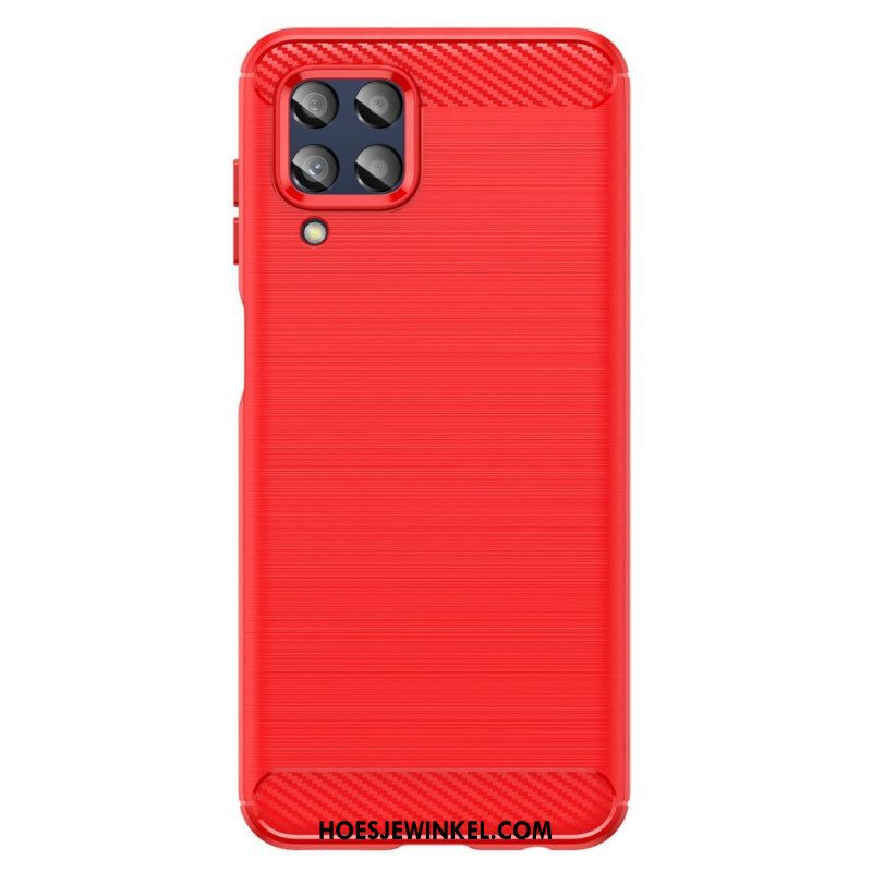 Hoesje voor Samsung Galaxy M33 5G Geborstelde Koolstofvezel