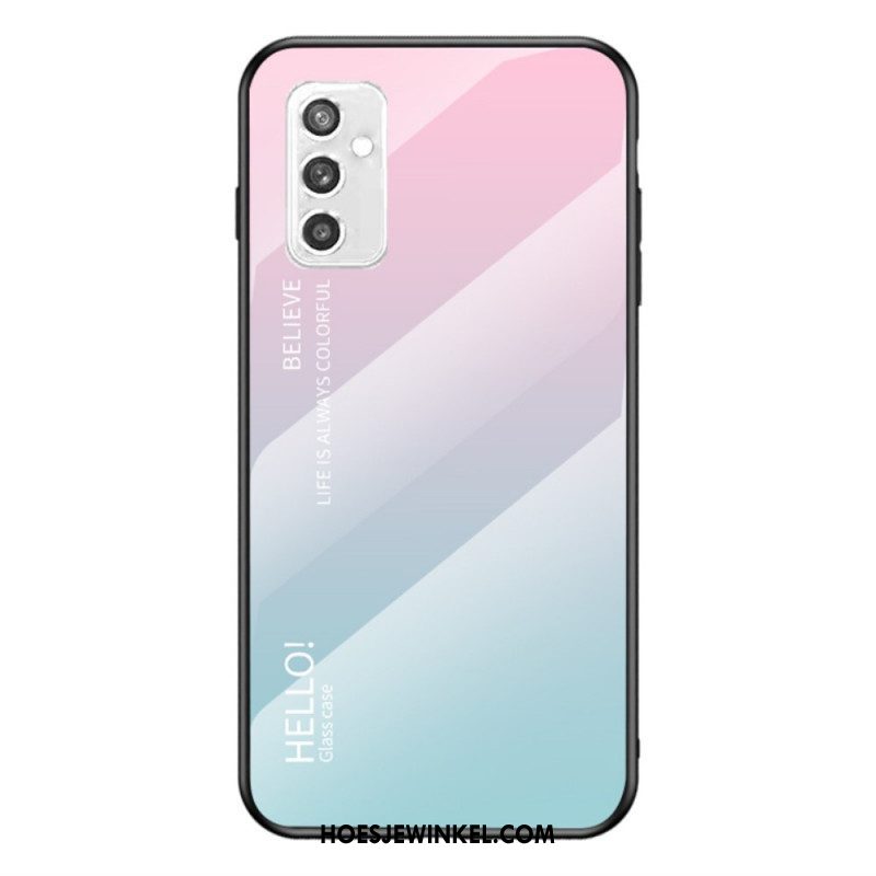 Hoesje voor Samsung Galaxy M52 5G Gehard Glas Hallo