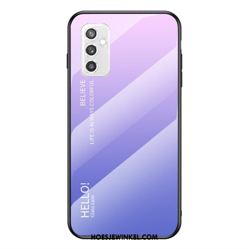 Hoesje voor Samsung Galaxy M52 5G Gehard Glas Hallo