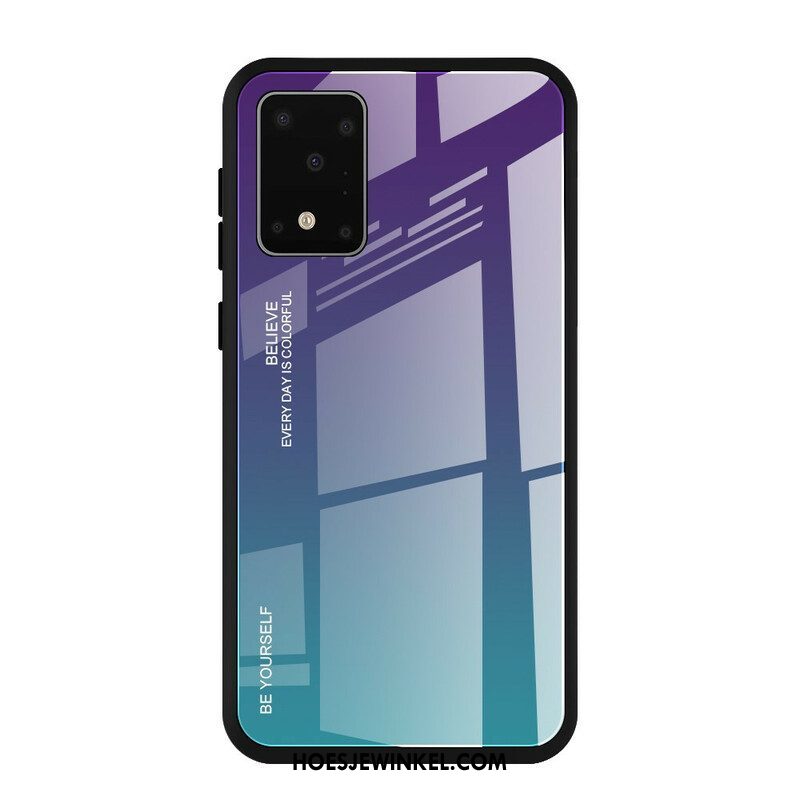 Hoesje voor Samsung Galaxy S20 Plus / S20 Plus 5G Gehard Glas Wees Jezelf