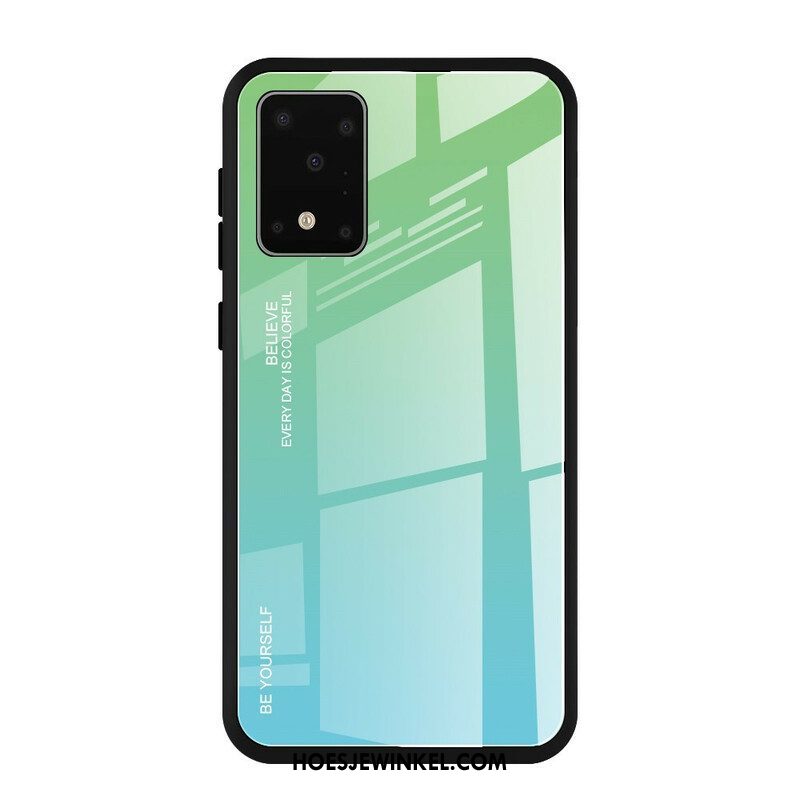 Hoesje voor Samsung Galaxy S20 Plus / S20 Plus 5G Gehard Glas Wees Jezelf