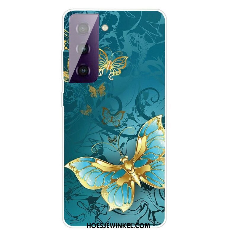 Hoesje voor Samsung Galaxy S21 FE Flexibele Vlinders