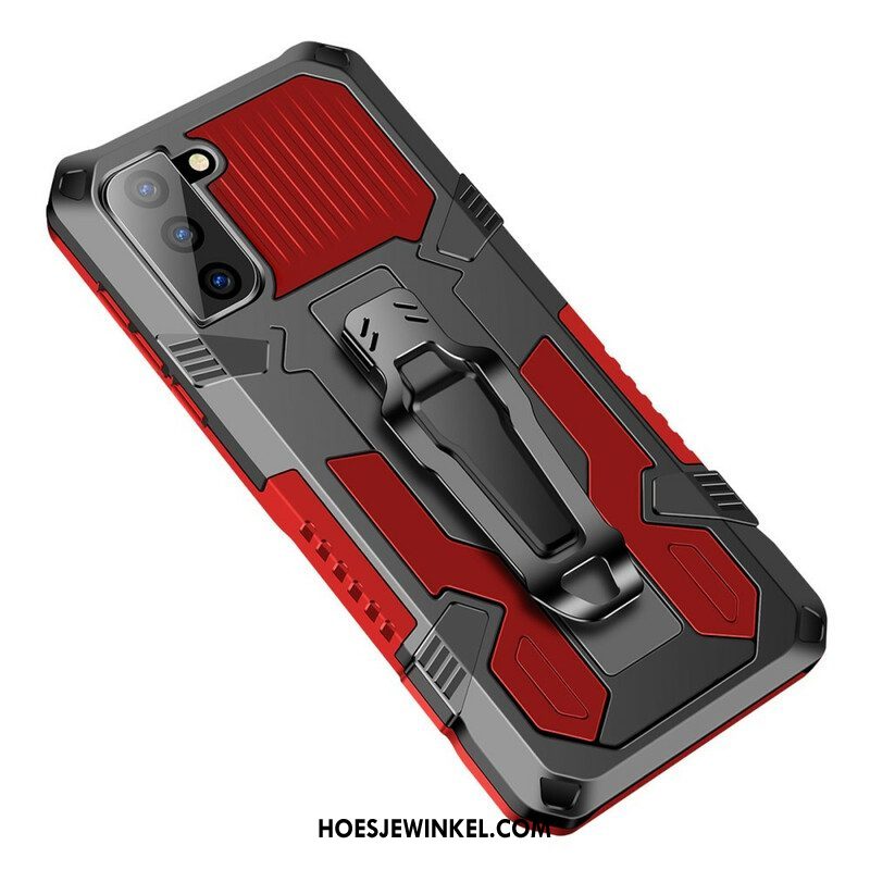 Hoesje voor Samsung Galaxy S21 FE Robot Met Riemclip