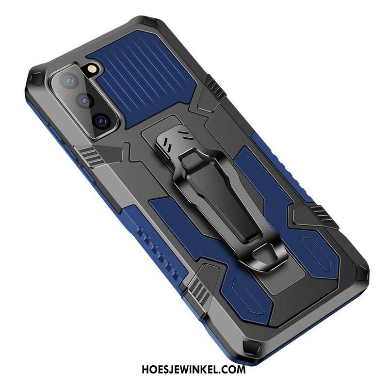 Hoesje voor Samsung Galaxy S21 FE Robot Met Riemclip