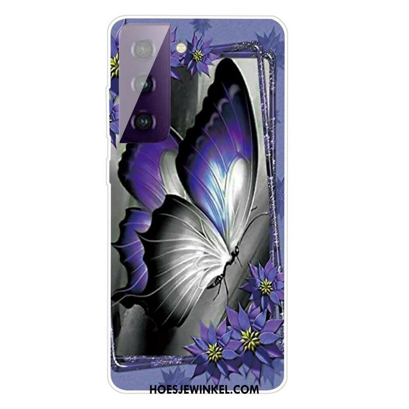 Hoesje voor Samsung Galaxy S21 FE Vlinders Vlinders