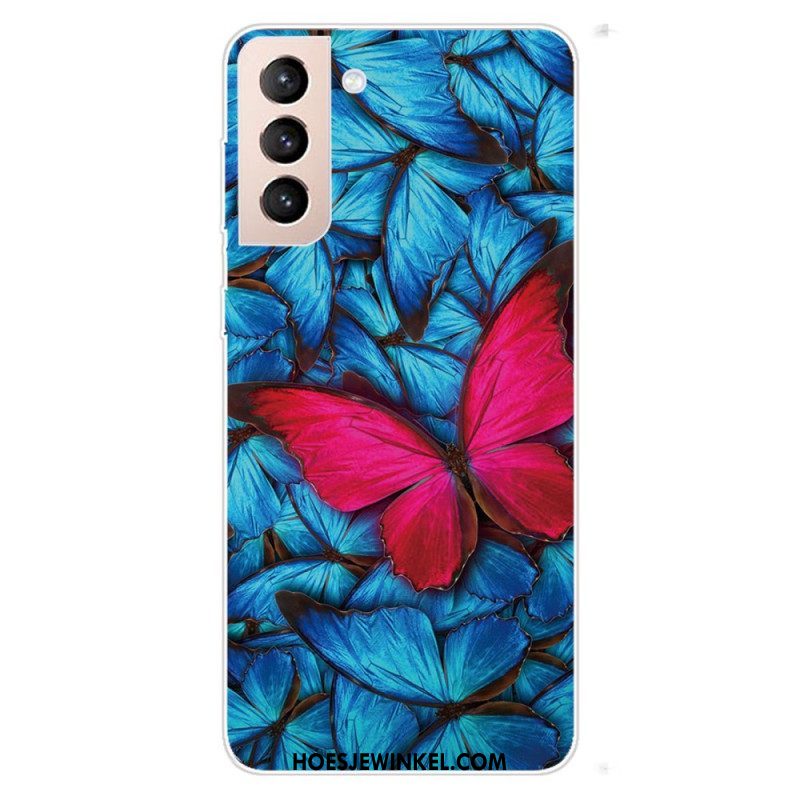 Hoesje voor Samsung Galaxy S22 5G Flexibele Vlinders