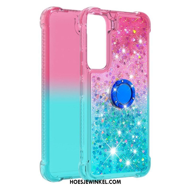 Hoesje voor Samsung Galaxy S22 5G Glitter Ringbeugel