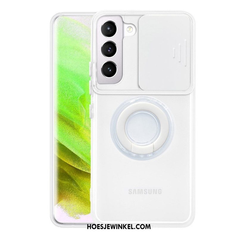 Hoesje voor Samsung Galaxy S22 5G Ringsteun En Lensbeschermers