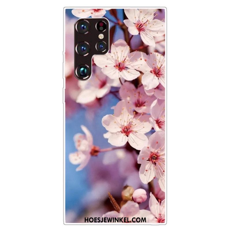 Hoesje voor Samsung Galaxy S22 Ultra 5G Realistische Bloemen