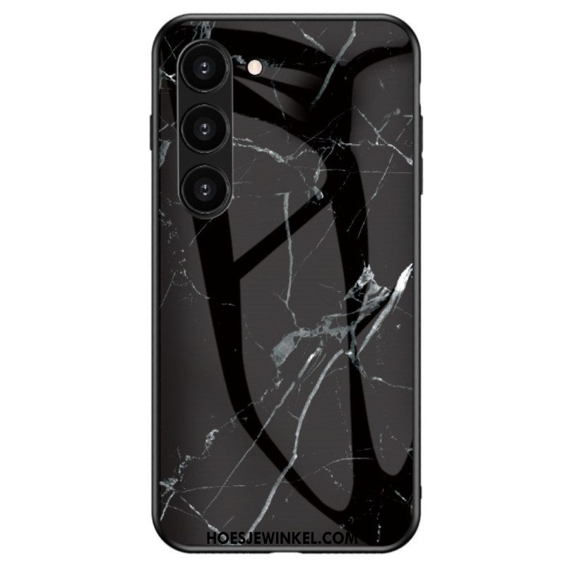 Hoesje voor Samsung Galaxy S23 Plus 5G Marmer Gehard Glas