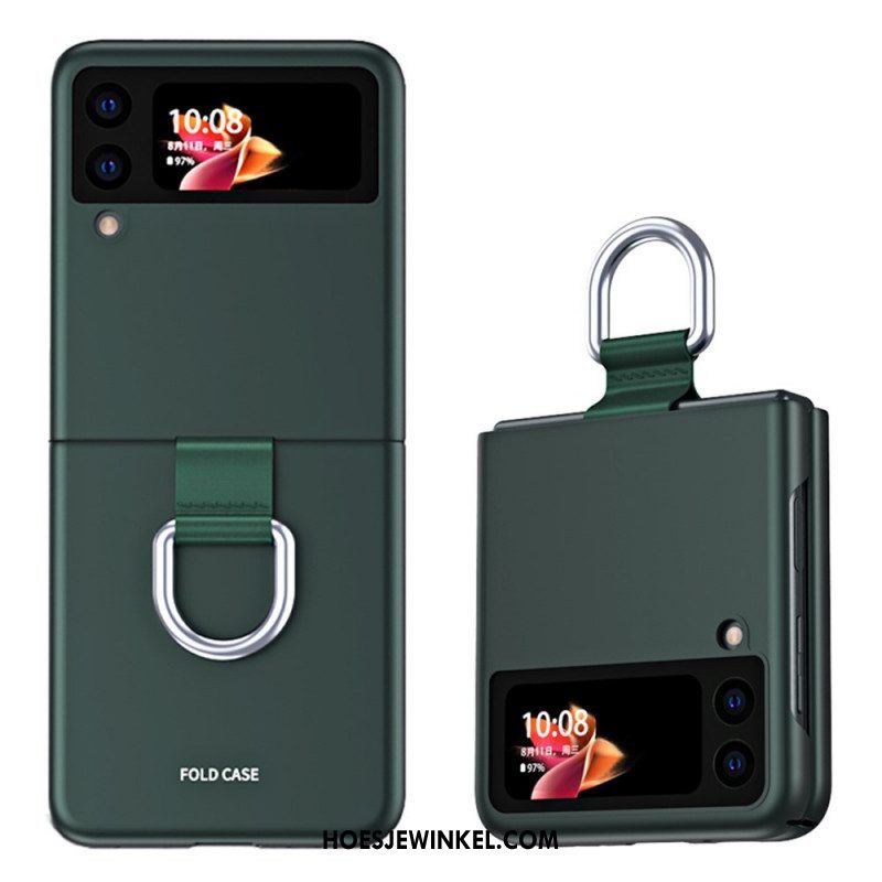 Hoesje voor Samsung Galaxy Z Flip 3 5G Folio-hoesje Huid-aanraking Met Ring