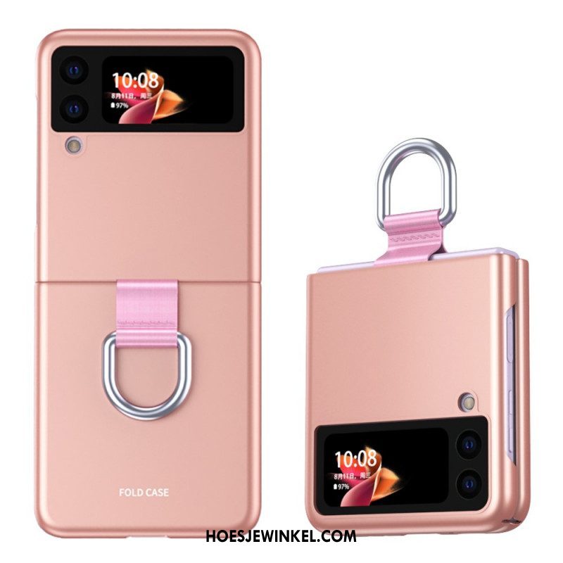 Hoesje voor Samsung Galaxy Z Flip 3 5G Folio-hoesje Huid-aanraking Met Ring