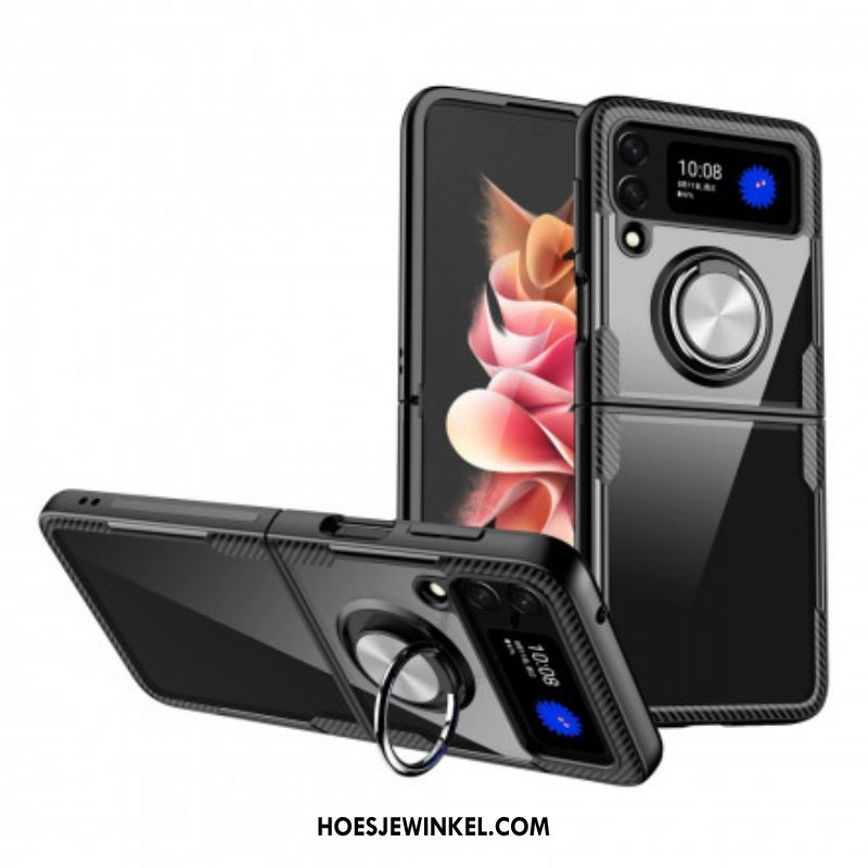 Hoesje voor Samsung Galaxy Z Flip 3 5G Folio-hoesje Magnetische Ringhybride