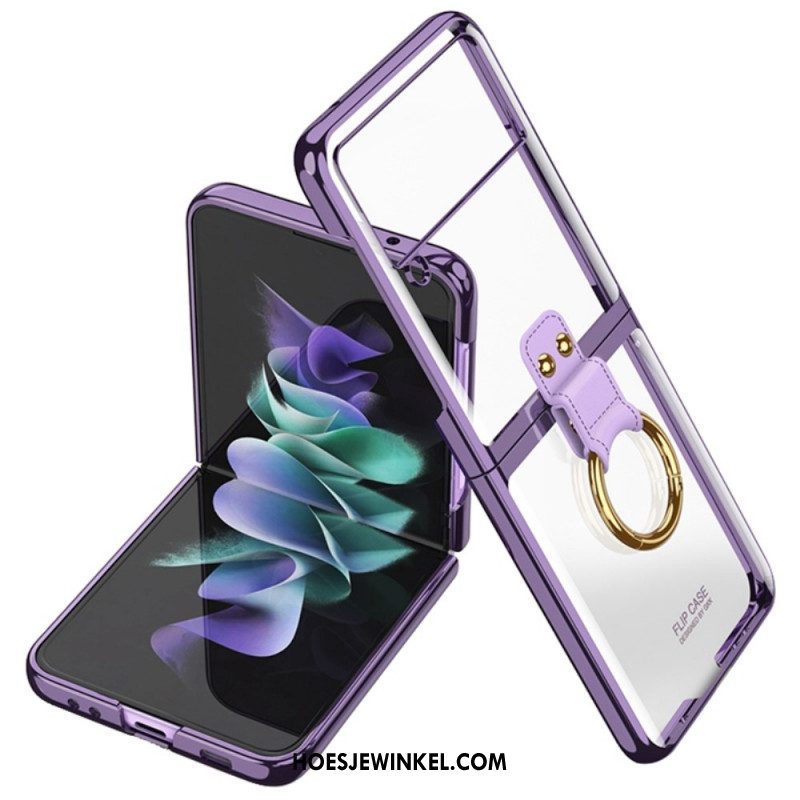 Hoesje voor Samsung Galaxy Z Flip 3 5G Folio-hoesje Naadloze Gkk-ring