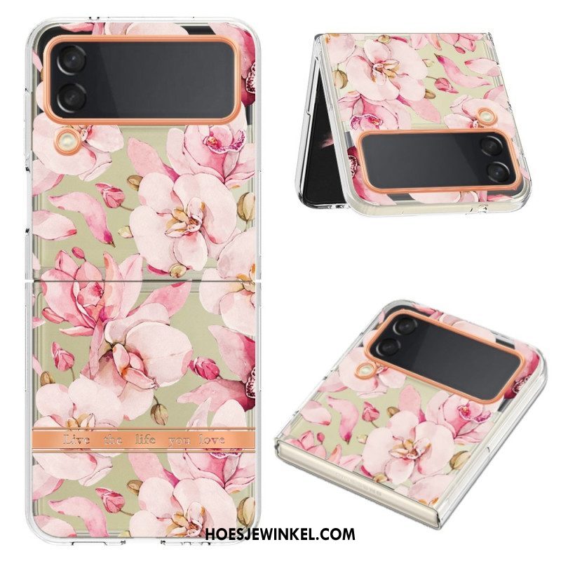 Hoesje voor Samsung Galaxy Z Flip 4 Folio-hoesje Bloemen