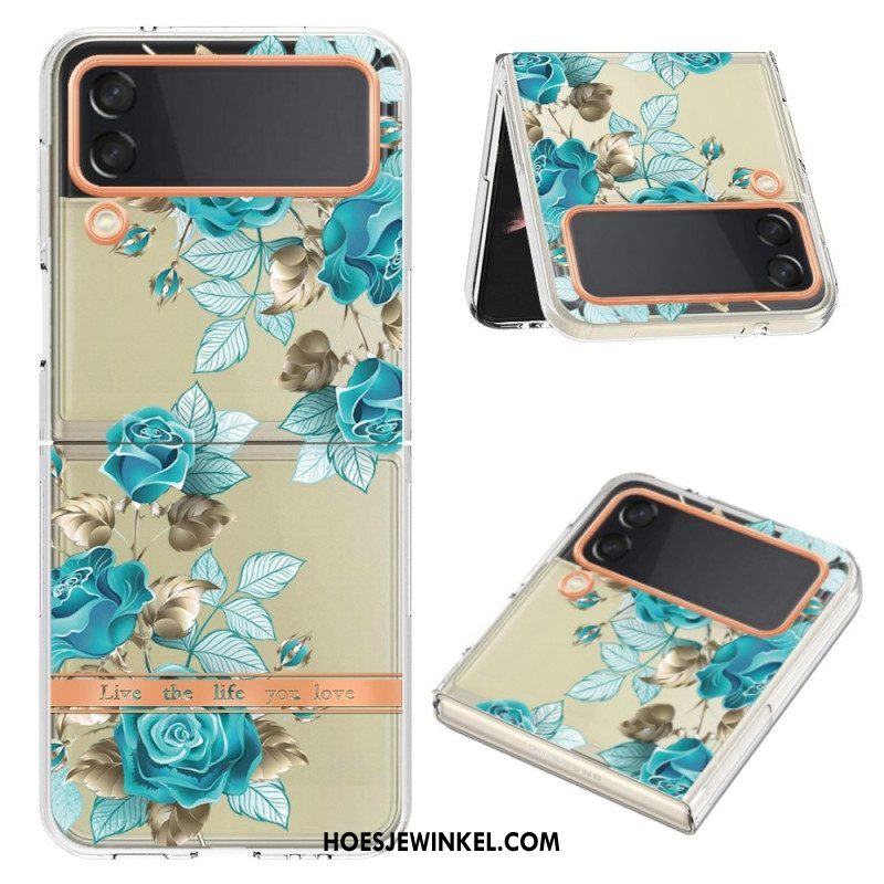 Hoesje voor Samsung Galaxy Z Flip 4 Folio-hoesje Bloemen