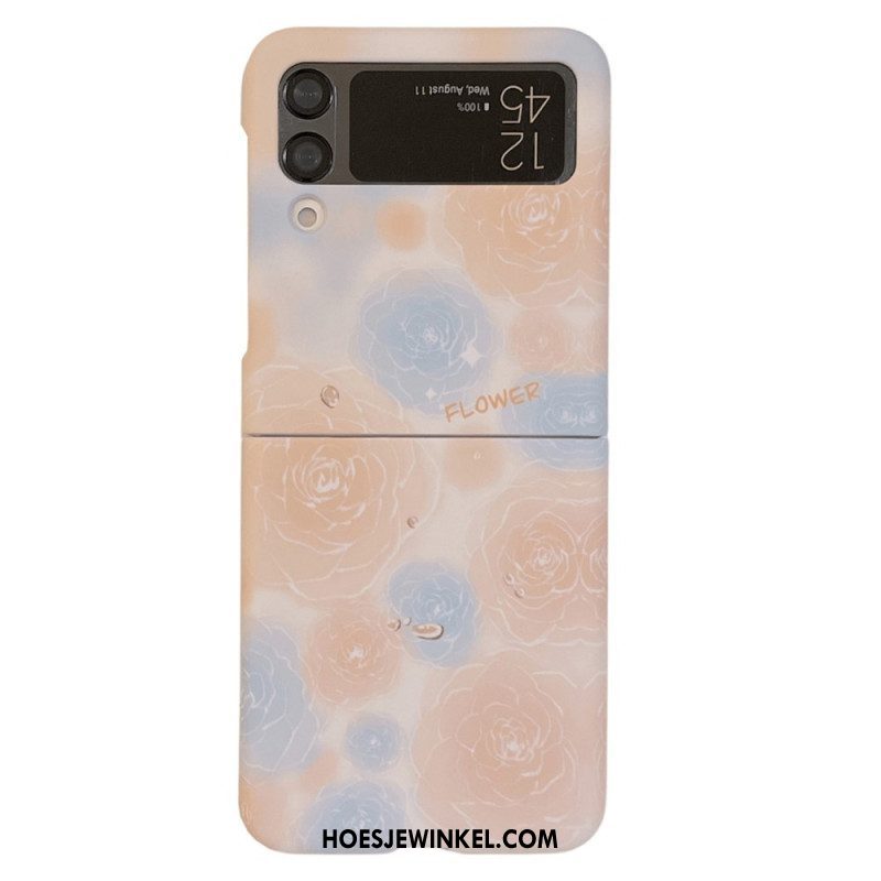 Hoesje voor Samsung Galaxy Z Flip 4 Folio-hoesje Bloemen Kunst