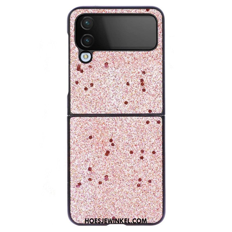 Hoesje voor Samsung Galaxy Z Flip 4 Folio-hoesje Glitter Huid