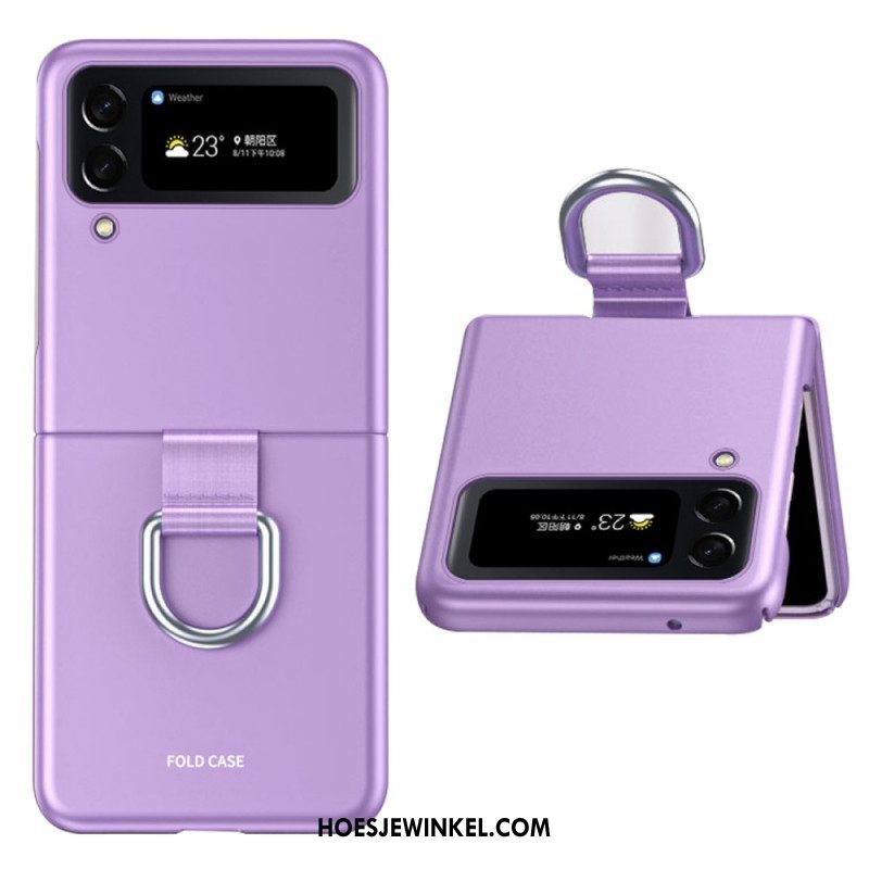 Hoesje voor Samsung Galaxy Z Flip 4 Folio-hoesje Huid-aanraking Met Ring