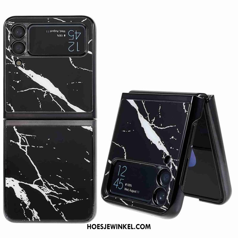 Hoesje voor Samsung Galaxy Z Flip 4 Folio-hoesje Marmeren Stijl