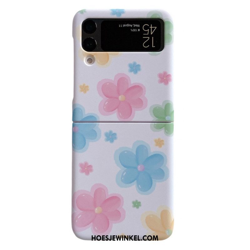 Hoesje voor Samsung Galaxy Z Flip 4 Folio-hoesje Mooie Bloemen