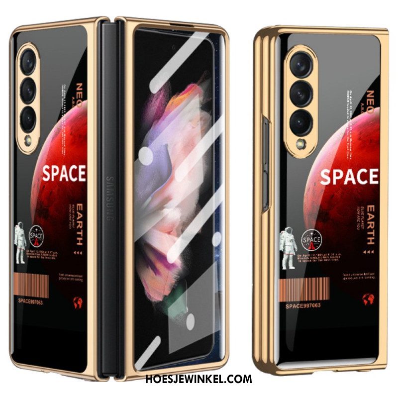 Hoesje voor Samsung Galaxy Z Fold 3 5G Met Space Screenprotector