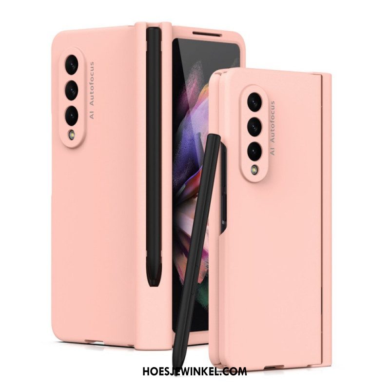 Hoesje voor Samsung Galaxy Z Fold 3 5G Schermbeschermer En Stylushouder