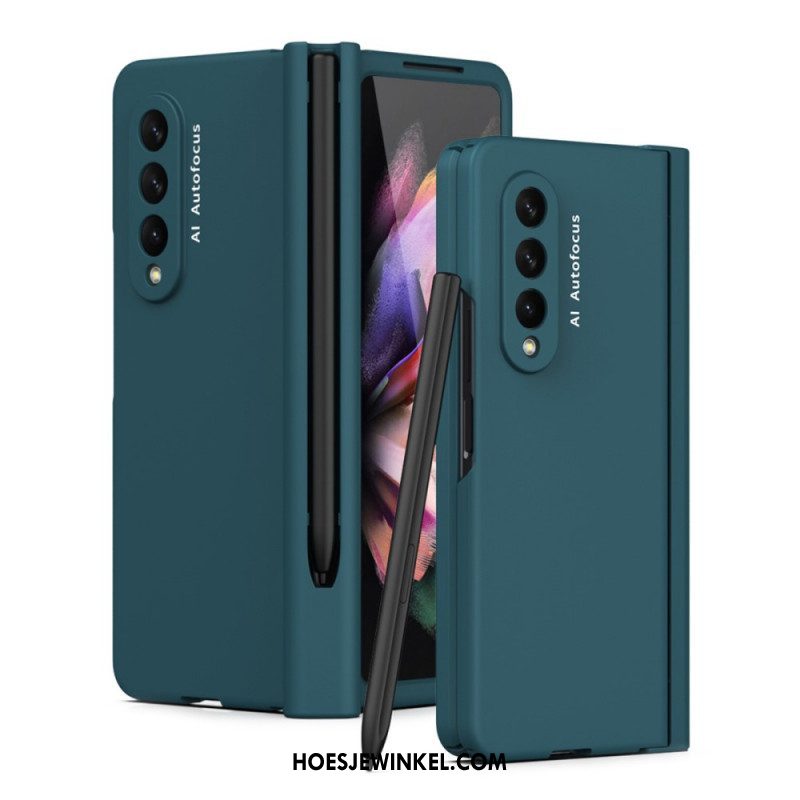 Hoesje voor Samsung Galaxy Z Fold 3 5G Schermbeschermer En Stylushouder