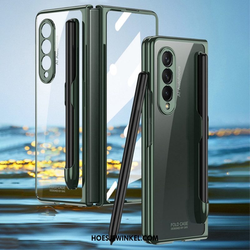 Hoesje voor Samsung Galaxy Z Fold 3 5G Transparant Met Gkk-stylushouder