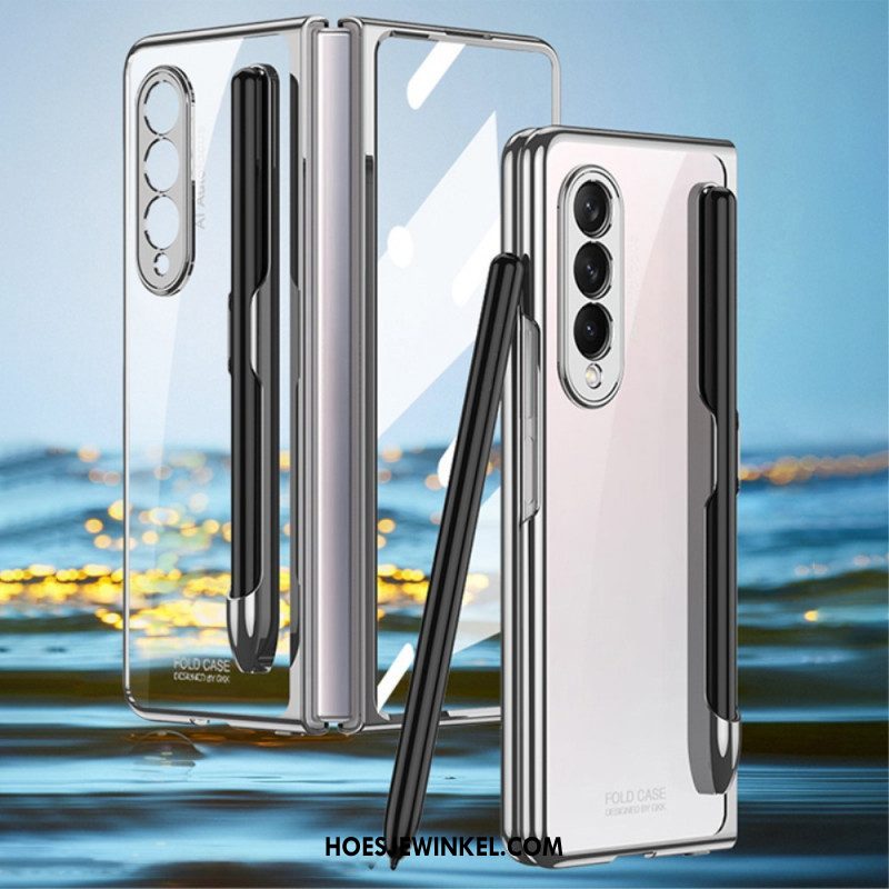 Hoesje voor Samsung Galaxy Z Fold 3 5G Transparant Met Gkk-stylushouder