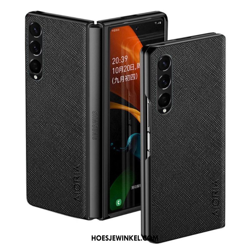 Hoesje voor Samsung Galaxy Z Fold 4 Aioria Kunstleer Geweven Textuur