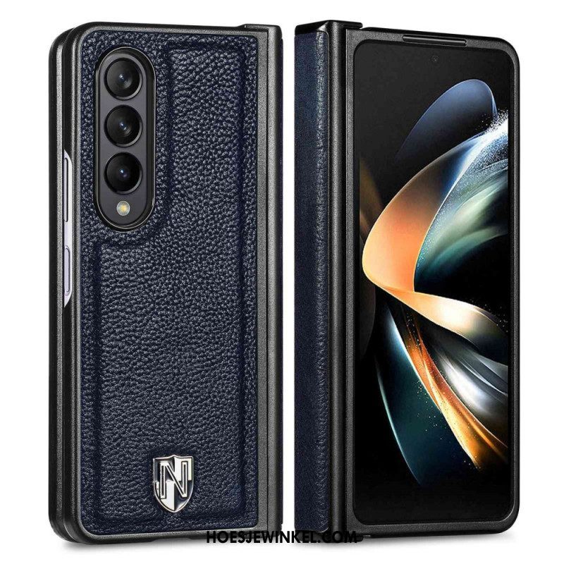 Hoesje voor Samsung Galaxy Z Fold 4 Caseno Leren Patch