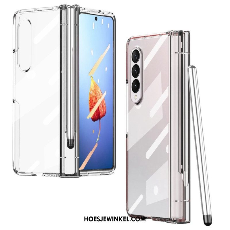 Hoesje voor Samsung Galaxy Z Fold 4 Frosted Shell Met Stylus