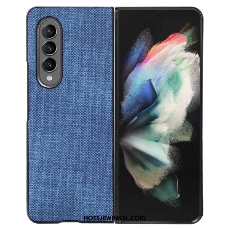 Hoesje voor Samsung Galaxy Z Fold 4 Geweven Kunstleer